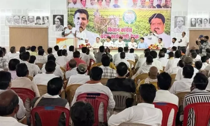 Youth Congress leaders attend an organisational meeting in Bhopal where several district presidents raised objections over the district appointment process.