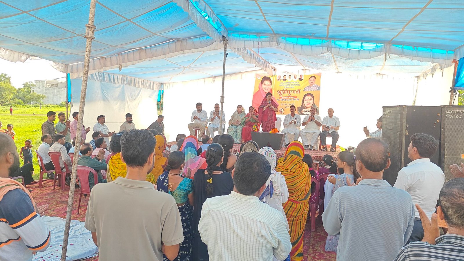 Krishna Gaur launched Rs 98 lakh road, drain and community projects in Bhopal's Govindpura area.