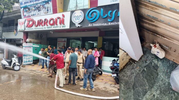 Civic officials sealed two coaching centres in MP Nagar after finding multiple fire safety deficiencies during inspections.