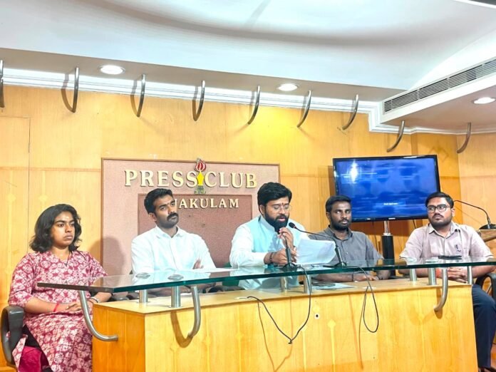 ABVP's National General Secretary Dr. Virendra Singh Solanki addressed the press conference after the conclusion of the ABVP's Central Working Committee meeting in Keralam.