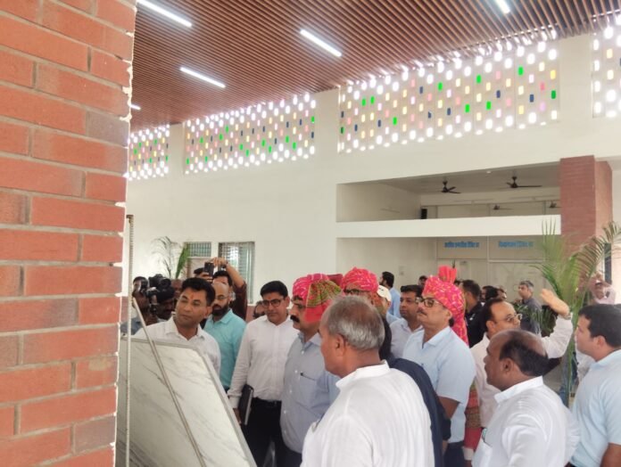 General Manager Dilip Kumar Singh inspecting rail infrastructure during his visit to the Bhopal Division on Saturday.