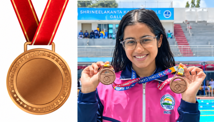 Double Bronze: MP’s Anvi Khanduri Shines at Swimming Nationals