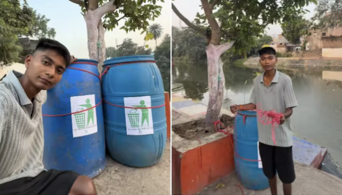 Dustbin Goes Missing After Ajnar River Cleanup
